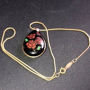 Napier Necklace pendant enamel vintage